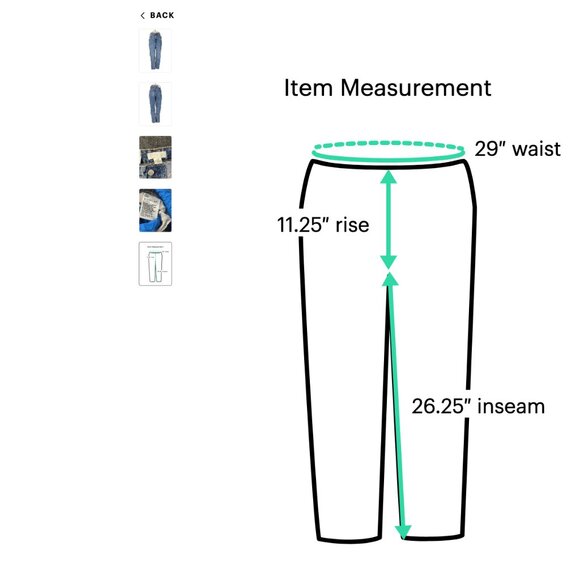 H&M Comfort Stretch Mom Jeans High Waist Ankle Length Nwt - Picture 6 of 7